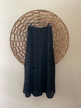 WAYF Black Lace Skirt